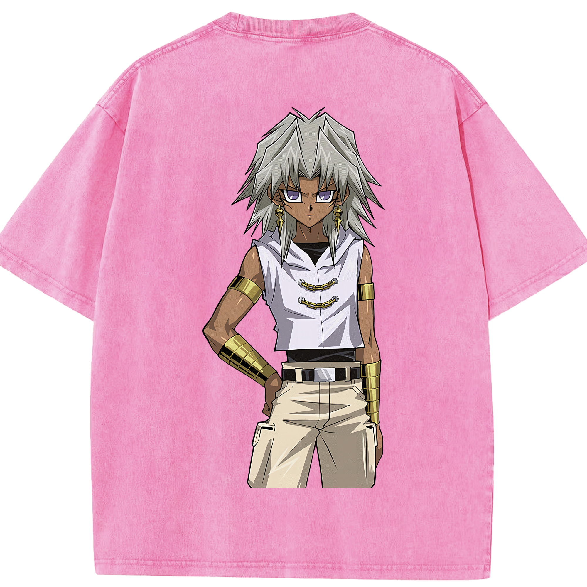 （画像用） 遊☆戯☆王 Yu-Gi-Oh! 綿100% ヴィンテージ風 半袖Tシャツ（背面プリント）